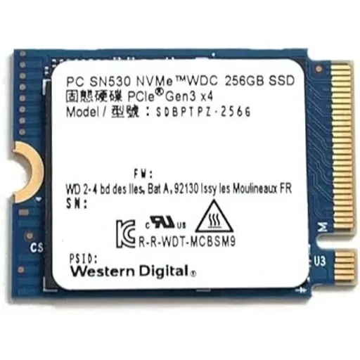 DISCO DURO ESTADO SOLIDO 256GB WESTER DIGITAL M.2 2230 SN530 / 0WR90F