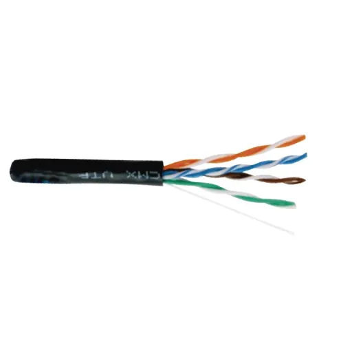 CABLE DE RED UTP CAT6 P/EXTERIOR 1000FT C/GEL NEGRO CARRETE NEWLINK-9806161